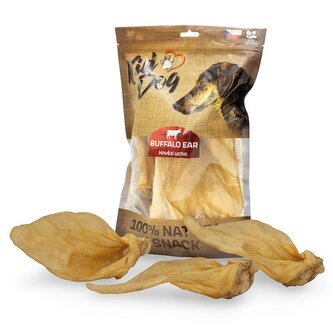 KIDDOG 100% Natural Snack, hovězí ucho přírodní 5 ks / 250 g