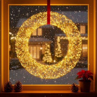 LED světelný kruh 45cm 720LED IP44 teplá bílá