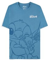 Unisex tričko Disney|Lilo & Stitch: Objímací Stitch (XL) modrá bavlna
