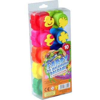 Farby do malowania palcami 10 kolorów Farby do malowania palcami 10 kolorów