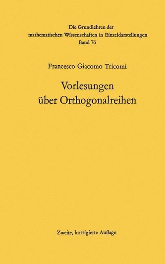 Vorlesungen über Orthogonalreihen