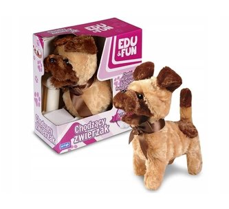 Chodzący brązowy Piesek Edu&Fun;