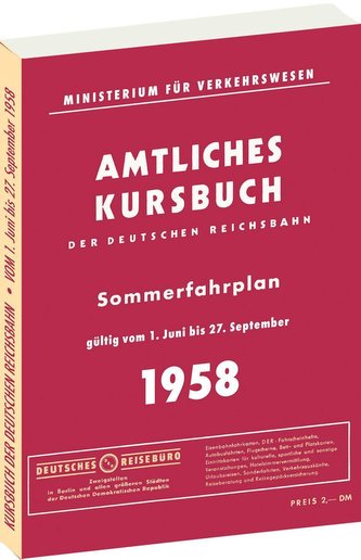 Kursbuch der Deutschen Reichsbahn - Sommerfahrplan 1958