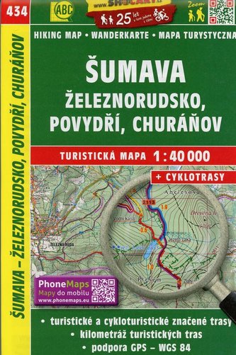 Wanderkarte Tschechien Sumava - Zeleznorudsko, Povydri, Churanov 1 : 40 000