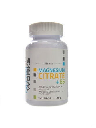 NutriWorks - Magnesium citrate + B6 120 kapslí