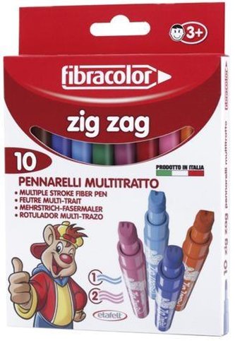 Mazaki Zig Zac ząbki 10 kol. FIBRACOLOR