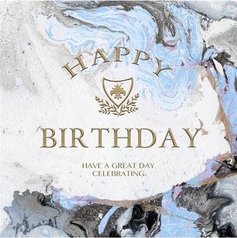 Karnet kwadrat z kopertą Urodziny Blue Marble Birt
