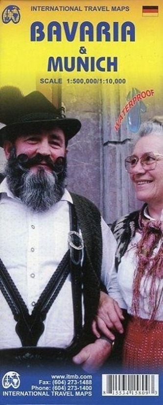 München und Bayern Travel Map 1 : 500 000 / 1 : 10 000 München und Bayern Travel Map 1 : 500 000 / 1 : 10 000