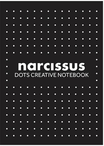 Zeszyt A5/56K kropki czarny NARCISSUS