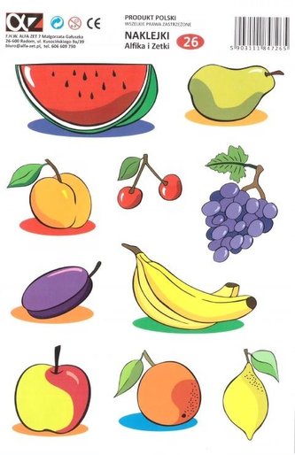 Naklejki Alfika i Zetki 26 Owoce