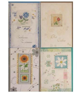 Karnet B6 złocony + koperta mix