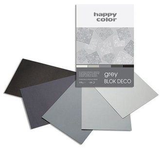Blok A5/20K Deco Grey 170g HAPPY COLOR