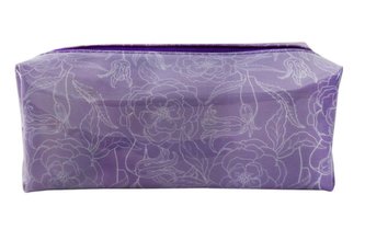 Piórnik saszetka fioletowe kwiaty