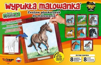 Wypukła malowanka - Konie Seria 1 Zestaw 8 wzorów