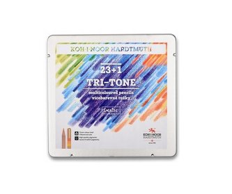 Kredki Tri-Tone Trójkolorowe 23+1 kolory