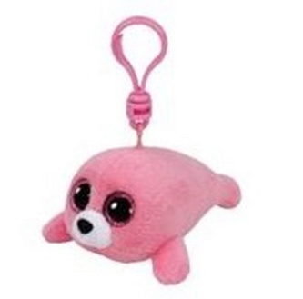 Plyš očka přívěšek růžový tuleň
