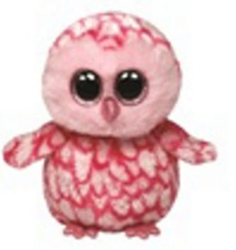 Plyš očka střední růžová sova