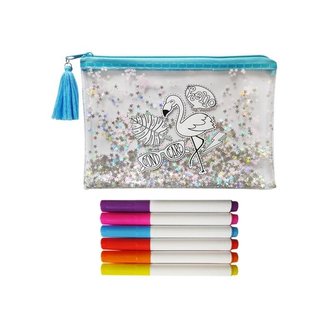 Piórnik do kolorowania z flamastrami kaktusy