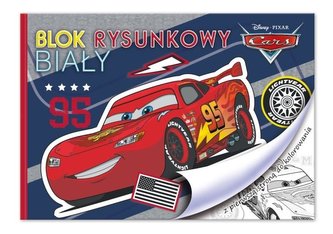 Blok rysunkowy biały A4/20K Cars