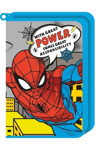 Piórnik z wyposażeniem na 1 zamek Spider Man