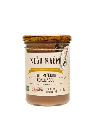 Božské oříšky - Kešu krém s bio mléčnou čokoládou 390g