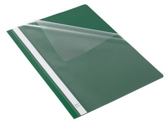 Skoroszyt Budget PP A4 z wąsami zielony (25szt)