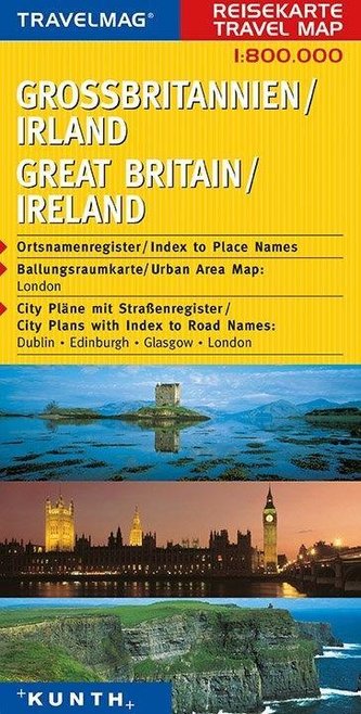 KUNTH Reisekarte Grossbritannien - Irland 1 : 800 000
