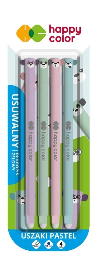 Pastelové  modré gumovatelné pero 4 ks 0,5 mm