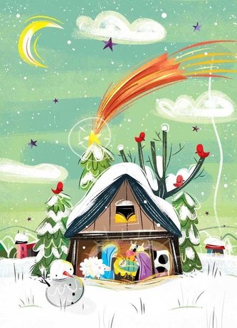 Karnet B6 Boże Narodzenie - Szopka (10szt)