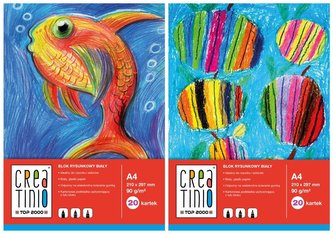 Blok rysunkowy biały A4/20K Creatino (20szt)