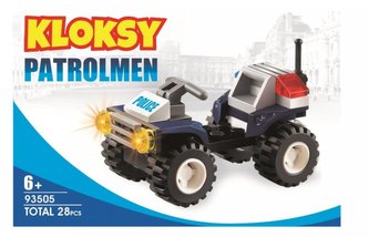 Kloksy Klocki Miasto Policja jeździk quad 28 el.