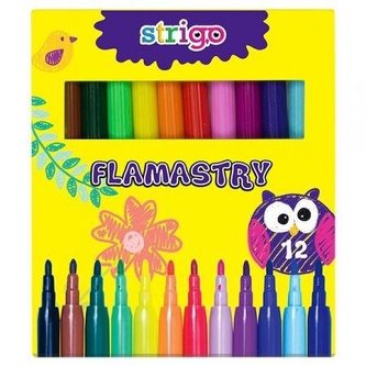 Flamastry 12 kolorów STRIGO