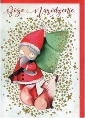 Karnet B6 Boże Narodzenie - Mikołaj (10szt)