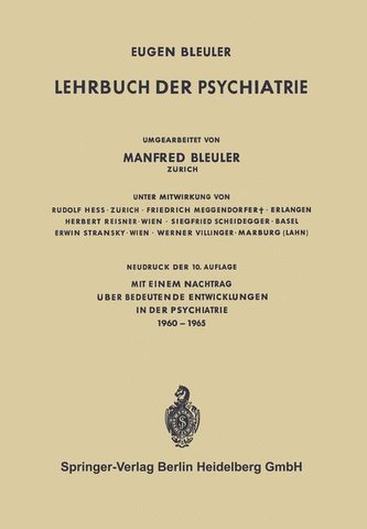 Lehrbuch der Psychiatrie