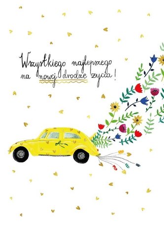 Karnet B6 Ślub - Auto