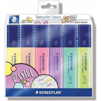 Zvýrazňovač "Textsurfer Classic Pastel", 6 různých barev, 1-5 mm, STAEDTLER