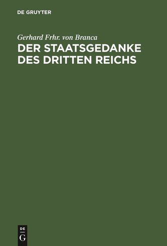 Der Staatsgedanke des Dritten Reichs