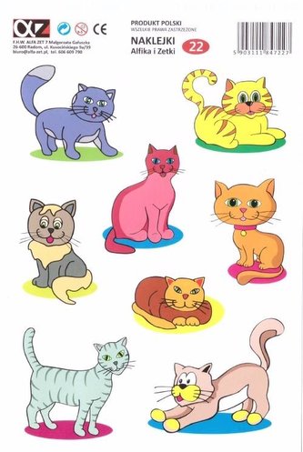 Naklejki Alfika i Zetki 22 Kotki