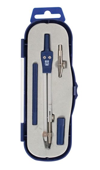 Cyrkiel metalowy zestaw 4 el. Compassi LAMBO