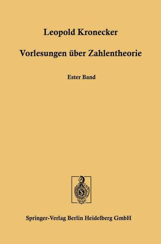 Vorlesungen über Zahlentheorie