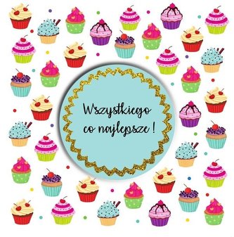 Karnet KW 3D Kolorowe babeczki