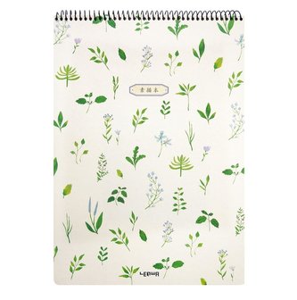 Kołoszkicownik A3/40K zioła niebieskie kwiatki