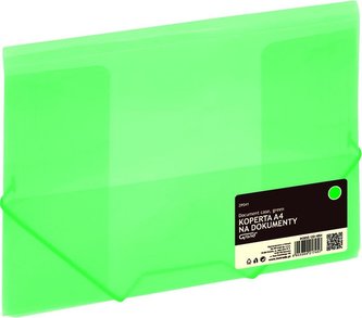 Koperta A4 na gumkę zielona GRAND