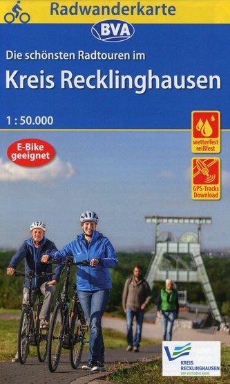 Radwanderkarte BVA Die schönsten Radtouren im Kreis Recklinghausen, 1:50.000, reiß- und wetterfest, GPS-Tracks Download