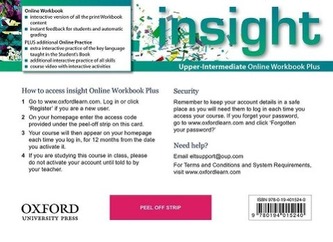insight: Upper-Intermediate. Online Workbook Plus - Access Code