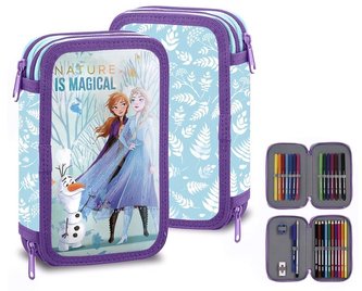 Piórnik podwójny z wyposażeniem Kraina Lodu 2