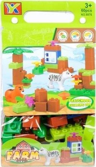 Klocki konstrukcyjne 60el dżungla