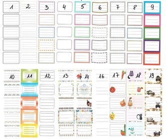 Nalepki na zeszyt (25szt)