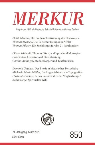 MERKUR Gegründet 1947 als Deutsche Zeitschrift für europäisches Denken - MERKUR  Dt. Zeitschrift für europ. Denken