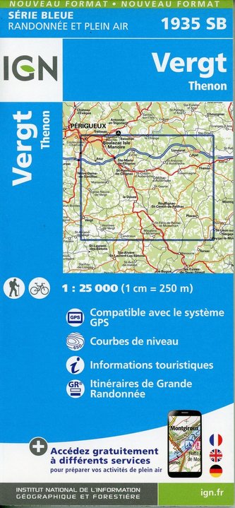 Vergt.St-Pierre-de-Chignac.Thenon 1:25 000